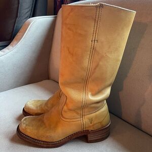 Vintage Frye Campus banana boots